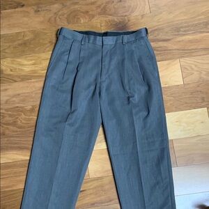 Gray Pleated Trousers